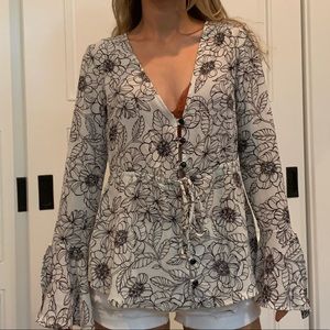 Long sleeve floral top